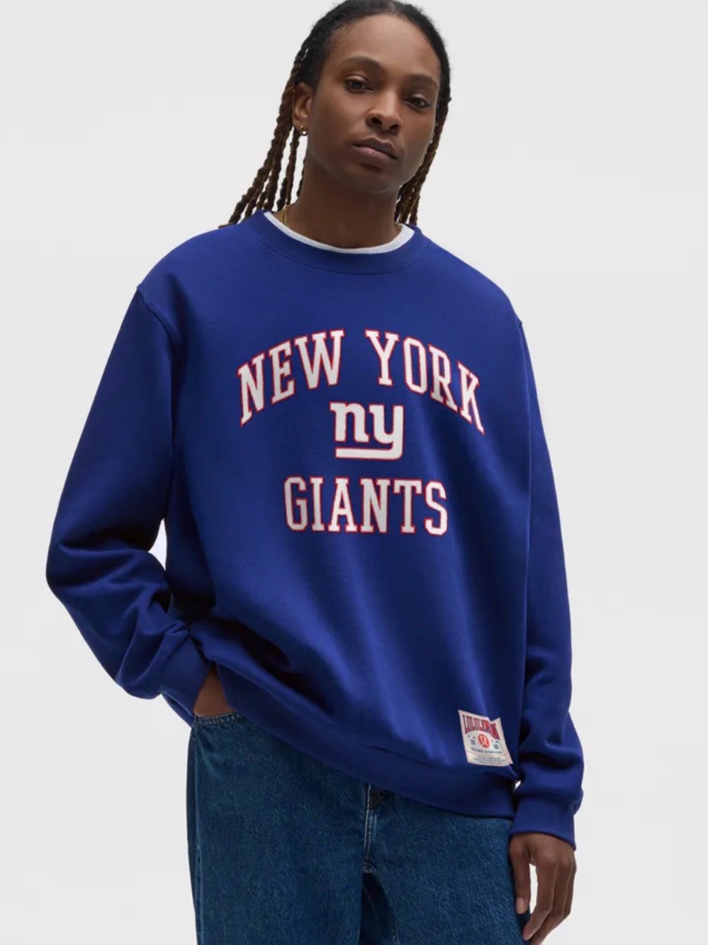 Lululemon New York Giants Larkspur Steady State Sweatshirt Crewneck Men Medium